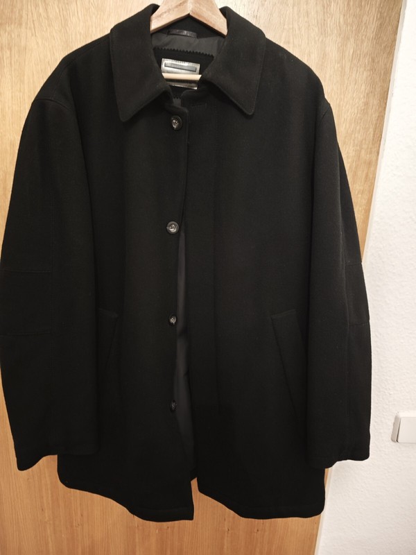Calamar Herren Mantel Wollmix Schwarz/Black Gr. 52 - Business