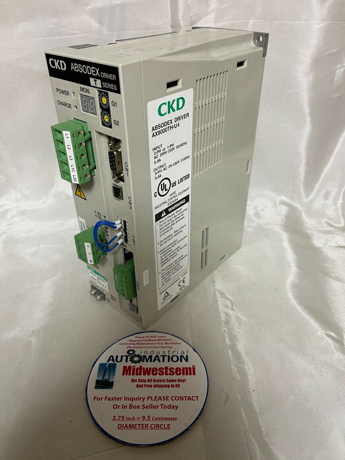 AX9000THU4 CKD ABSODEX DRIVER T SERIES AX9000TH-U4 S/N AX9000THU4 CKD ABSODEX DRIVER T SERIES AX9000TH-U4 S/N