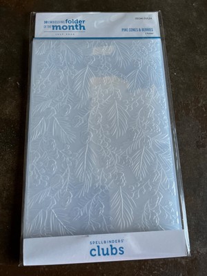 SPELLBINDERS 3D EMBOSSING FOLDER - PINE CONES & BERRIES JUL24