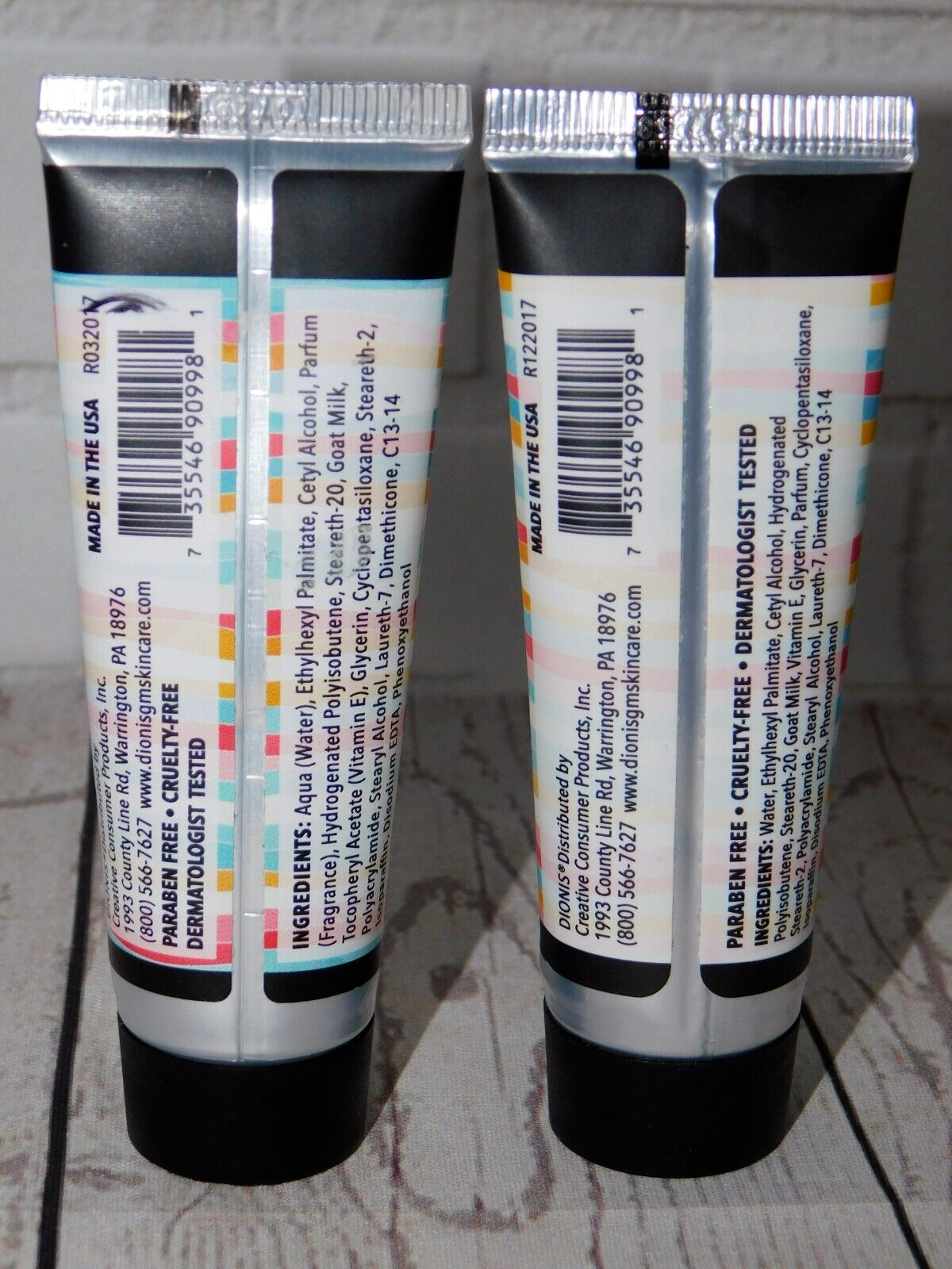 2-pack DIONIS Sea Treasures Goat Milk Hand Cream 1oz(x2) NEW/Sealed ― #DC32