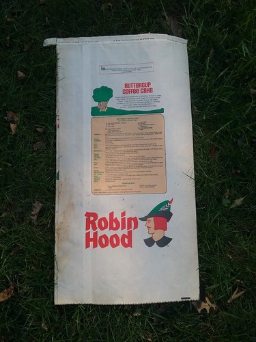 Vintage Robin Hood Flour Advertising Paper  Bag  Minneapolis MN
