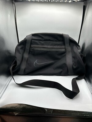Nike Large Duffle Bag Black with White Swoosh Tire tread print bottom