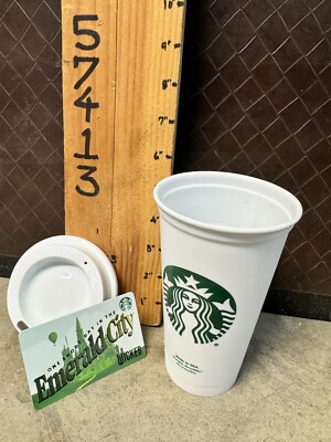 Wicked Emerald City Giftcard and Reusable Hot 16oz Cup with Lid New Unused Empty