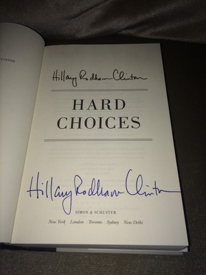 HILLARY CLINTON SIGNED AUTOGRAPHED LIVING HISTORY BOOK PROOF COA 2016 PRESIDENT