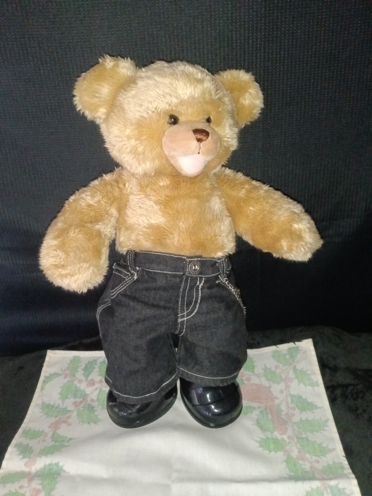 Build A Bear Workshop Plush Stuffed Bear Black Rain Boots