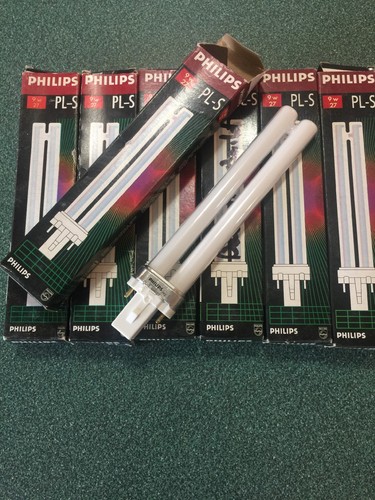 Lot of 7 PHILIPS PL-S 9w/27 G23  2 pin  New Free shipping