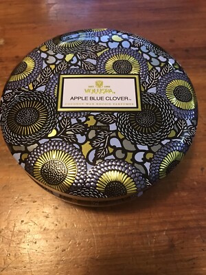 Voluspa Candle Apple Blue Clover  Coconut Wax  3 wick candle  NEW