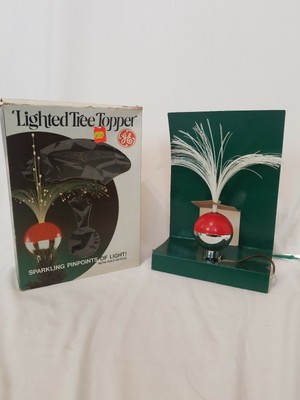 GE Mid Century Modern Lighted Tree Topper Poly-Optics New in Original Box 