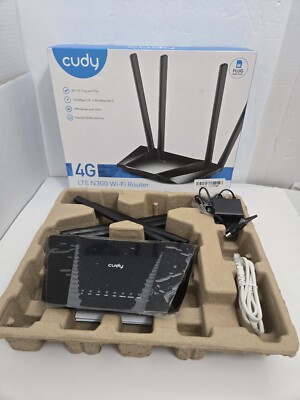 Cudy N300 WiFi 4G LTE Modem Router LT400 Open Box Plug & Play