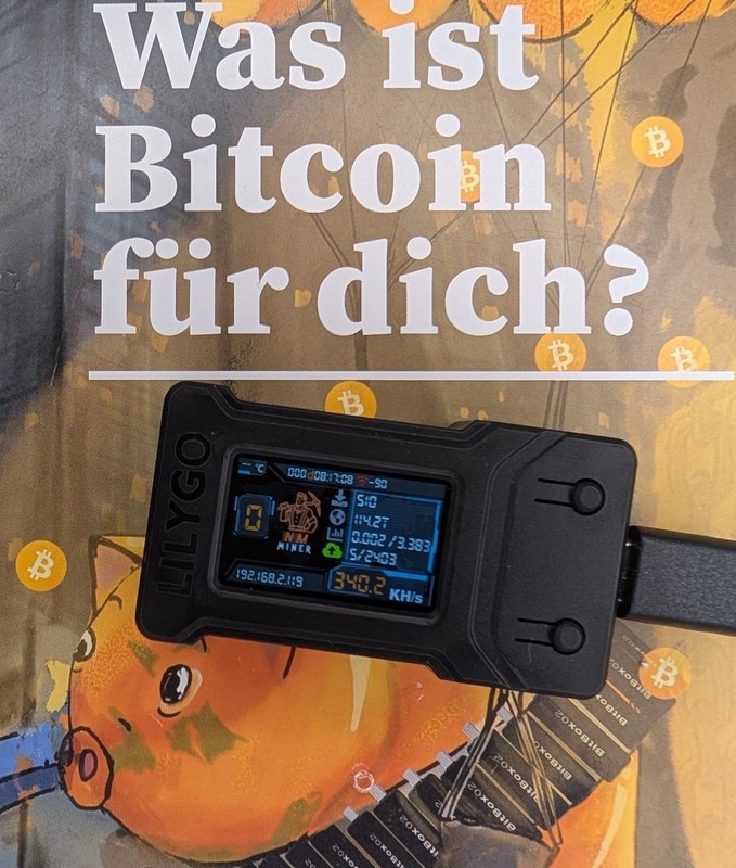 Kleiner Bitcoin Nerd Miner  - !!340 Kh/S!! Hashrate Mit Nmminer