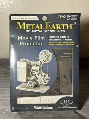Movie Film Projector Metal Earth 3D Laser Cut Metal Model Kit Fascination MMS088