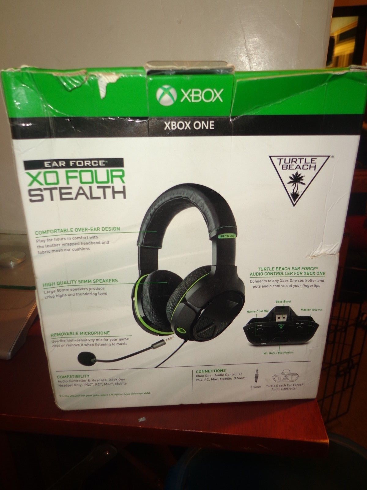 Turtle Beach Ear Force XO FOUR 4 Stealth Headset for Xbox One Black/Green NIB