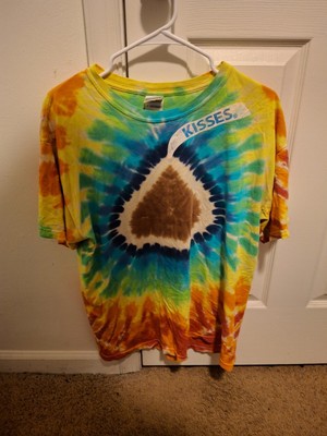 Hershey s Kisses Chocolate Tie Dye Candy Graphic T-Shirt AdultL Large