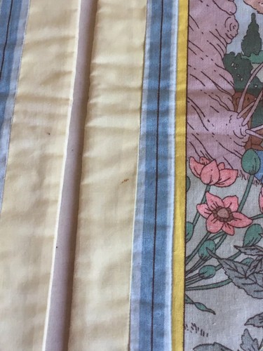 Vintage Mixed Lot Of (2) Cotton Bunny In The Woods Finished Quilt Squares 12