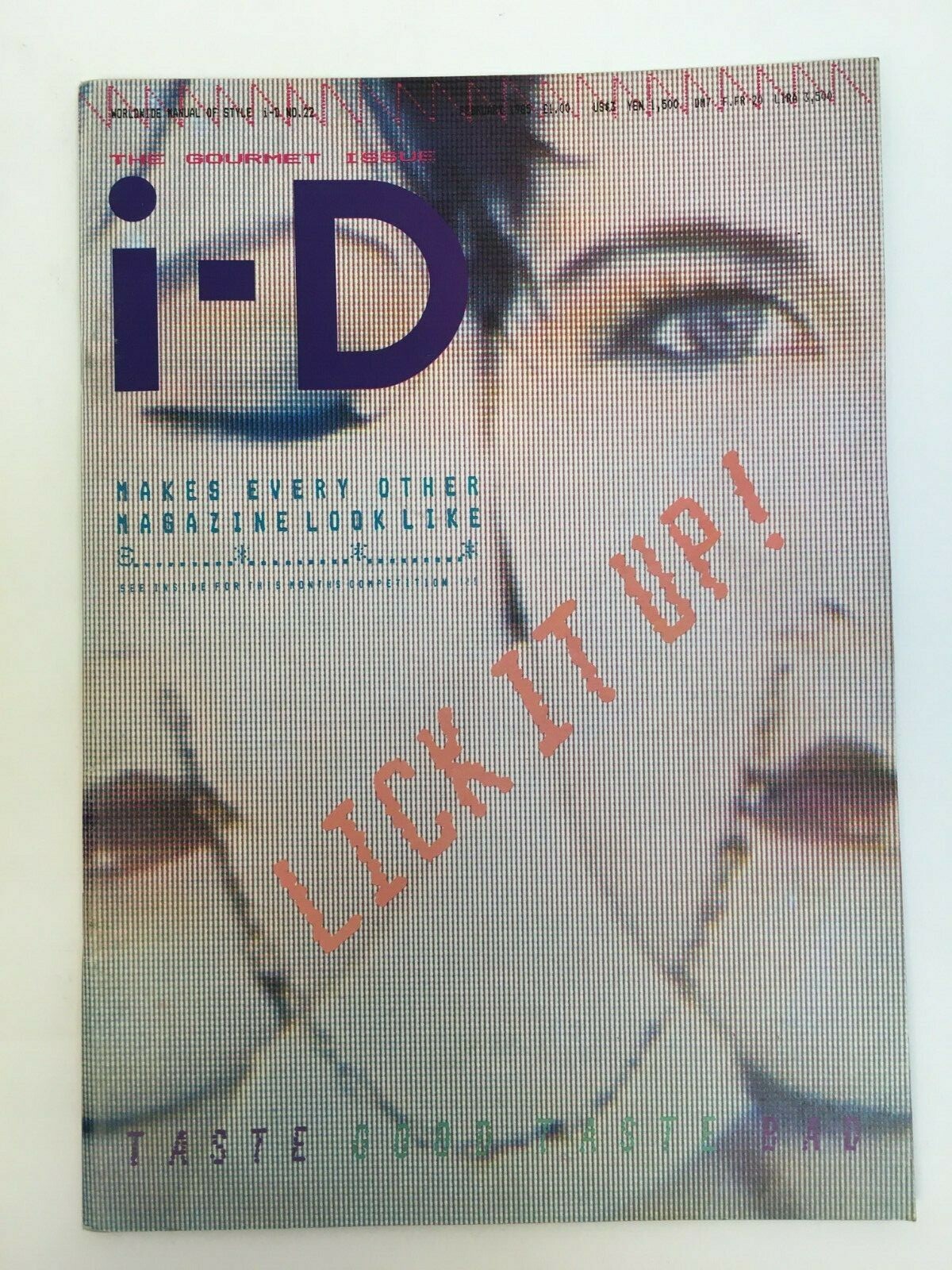 i-D Magazine No. 22 February 1985 Lick It Up issue 80s