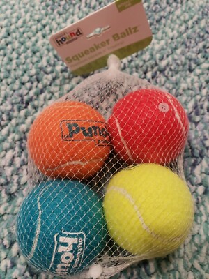 Outward Hound Squeaker Ballz Fetch Dog Toy, 4 Pack