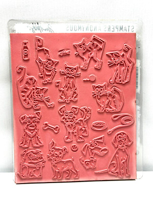 Stampers Anonymous Tim Holtz Cling Stamps 7''X8.5''Crazy Dogs CMS271