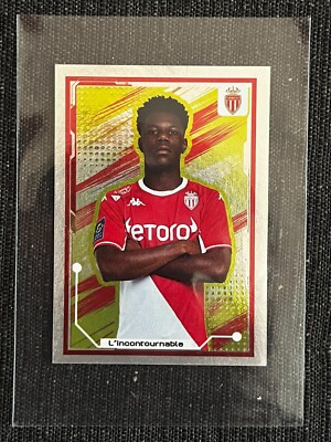 STICKER PANINI  FOOT 2022 AURELIEN TCHOUAMENI MONACO #265 ROOKIE MINT