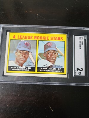 1967 Topps Rod Carew / Hank Allen #569 RC   SGC 2 Good   Twins HOF Rookie