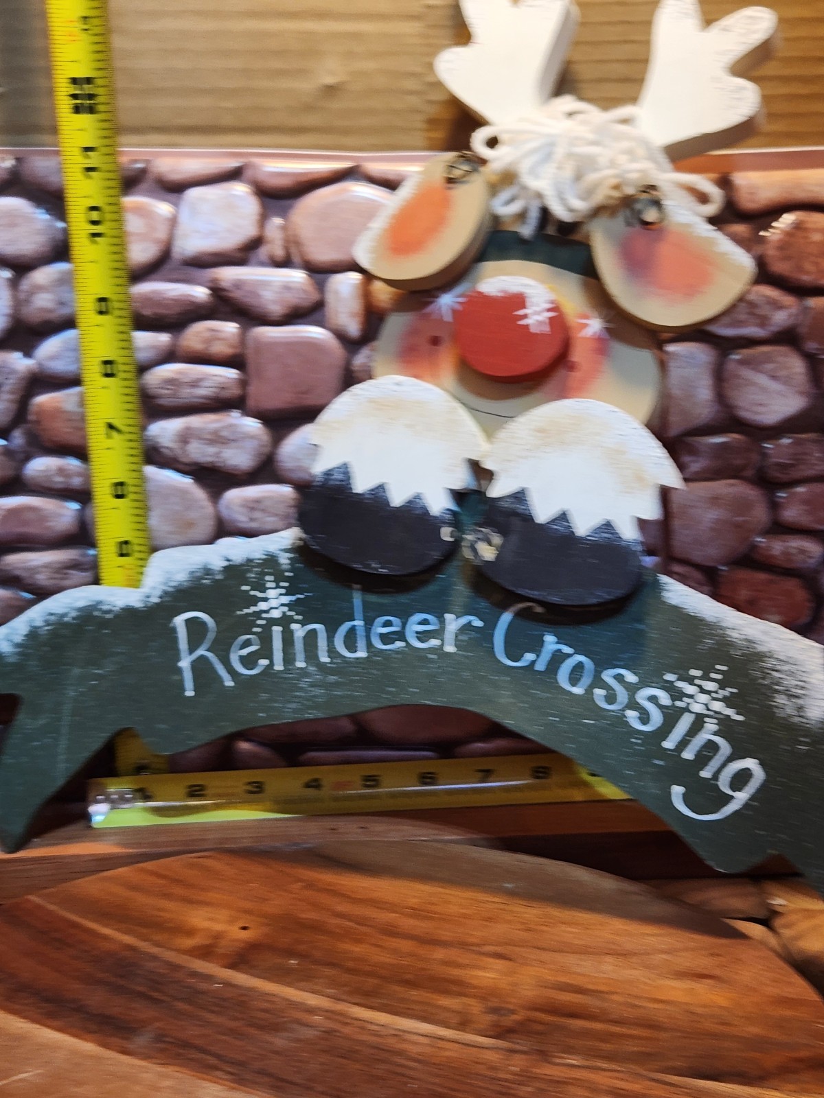 Rudolph The Red Nose Reindeer (Raindeer Crossing) Door/Wall Hanging 13X18"
