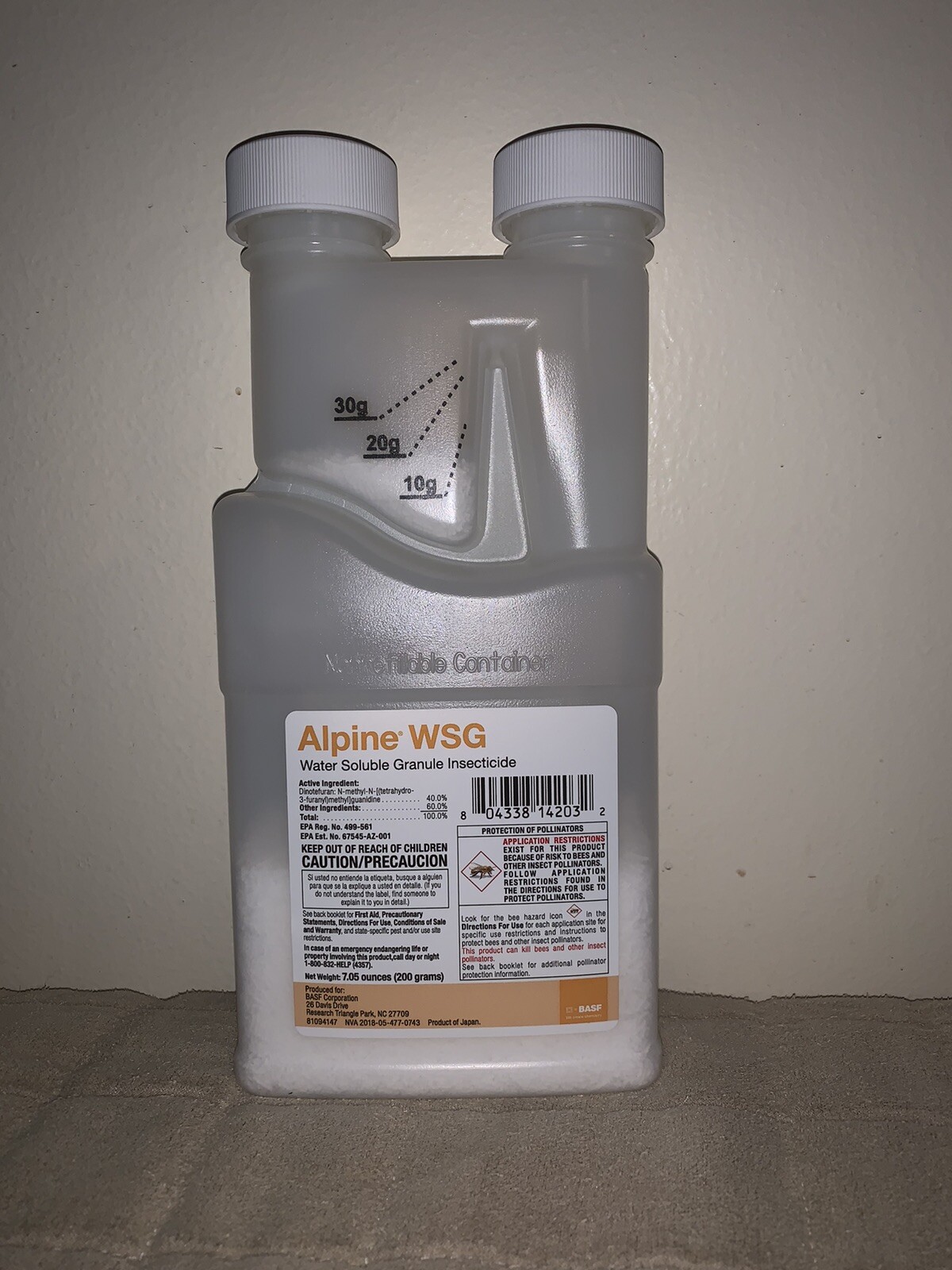 Alpine WSG Water Soluble Granule 200 grams Ant Flea Bed Bug Roach Control