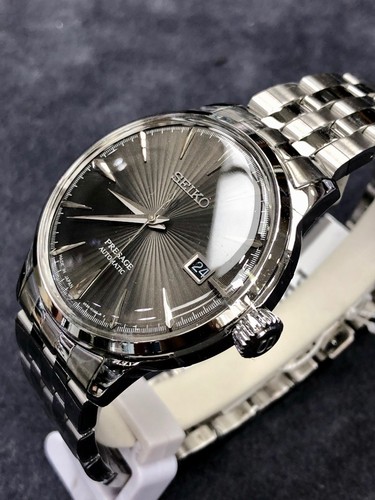 SEIKO SEIKO PRESAGE SRPE17J1 AUTOMATIC COCKTAIL POWER RESERVE JAPAN MADE WARRANTY GREY