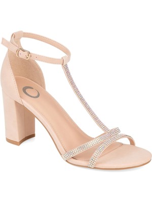Женские босоножки JOURNEE COLLECTION Blush Pink Denali с круглым носком и блочным каблуком 10