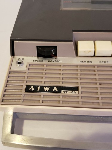 Vintage Aiwa TP-50 Transistor Reel to Reel Tape Recorder Complete EUC