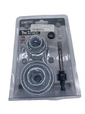 Master Mechanic 255412 7pc BI Metal Hole Saw Kit