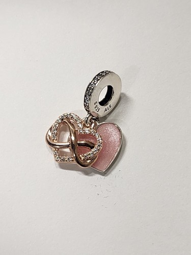 AUTHENTIC PANDORA SPARKLING INFINITY HEART DANGLE CHARM