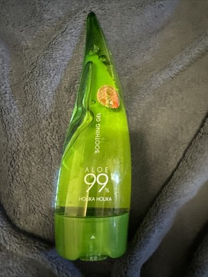 HOLIKA HOLIKA Aloe 99% Soothing Gel 8.45 fl oz Exp 06/02/2025 Aloe shaped bottle