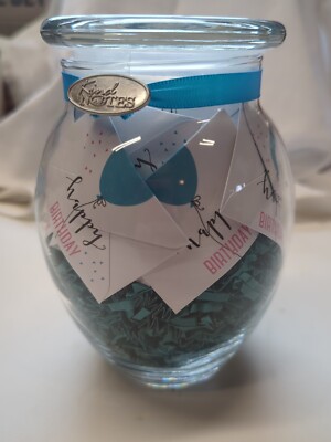 KIND NOTES Gift Jar Birthday Theme - Contains 31 Notes 6'' Tall - Cool & Unique 