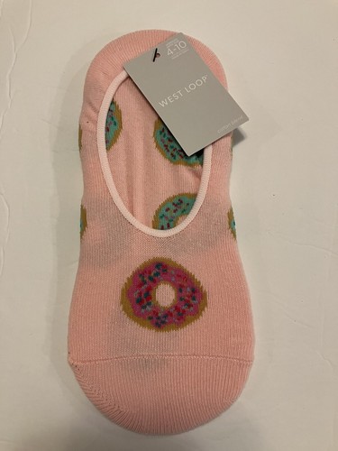 Pink Donut Print Fits Shoe  Size 4 - 10 Nwt