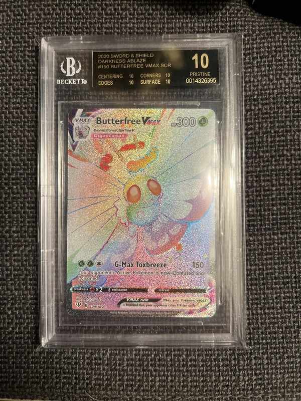 BLACK LABEL Pokémon TCG Butterfree VMAX Darkness Ablaze 190/189 -