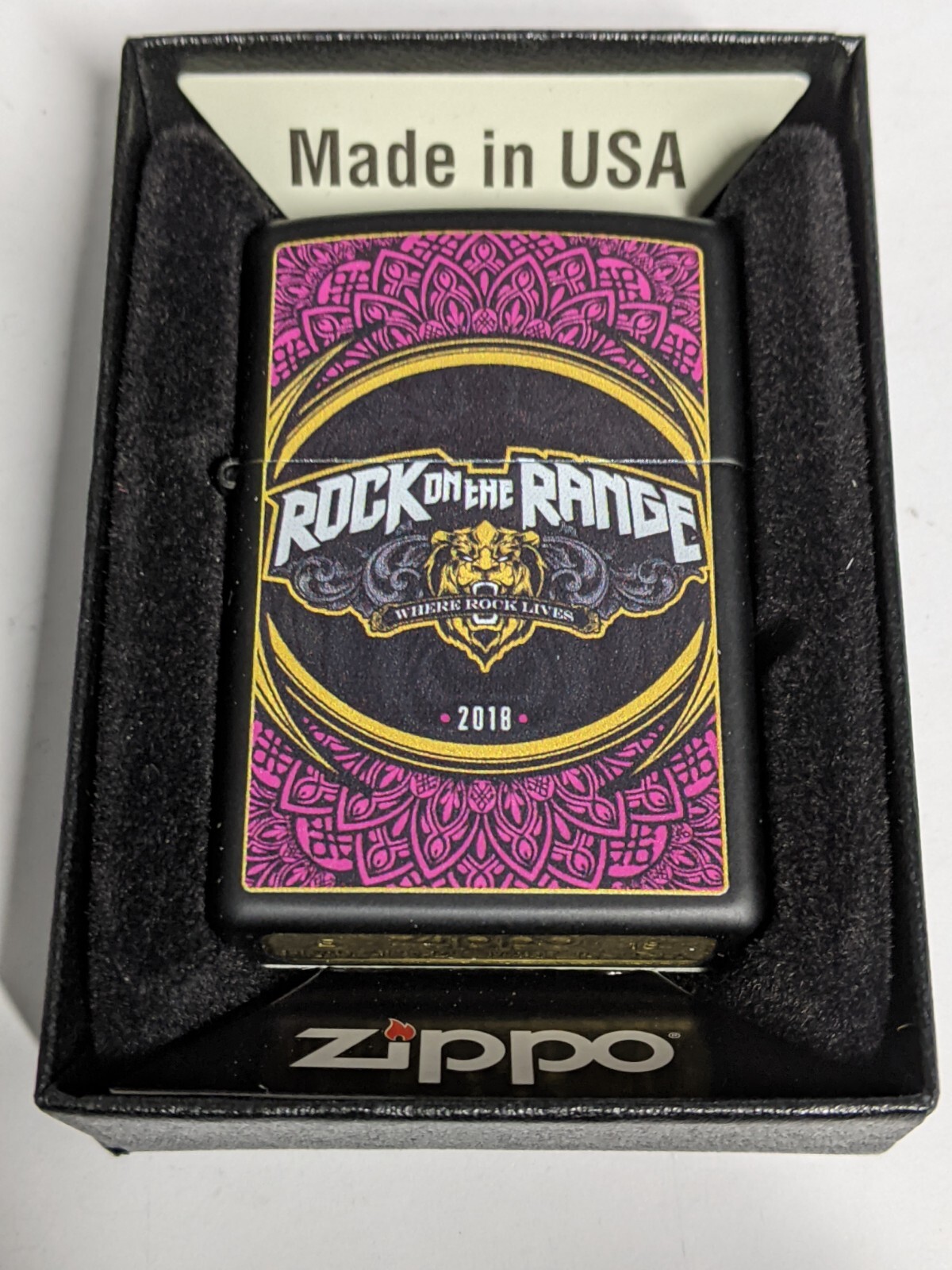 ZIPPO 2018 ROCK ON THE RANGE ALICE IN CHAINS CONCERT LIGHTER