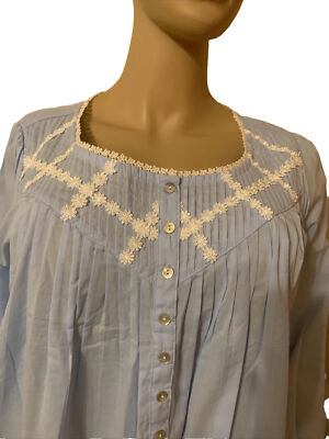 Eileen west nightgown medium  Woven Cotton Lawn Blue