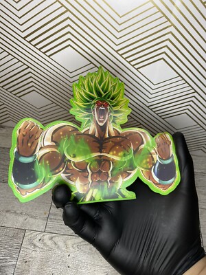 Dragonball Z Super Saiyan Broly 3D Lenticular Motion Car Sticker Decal Peeker
