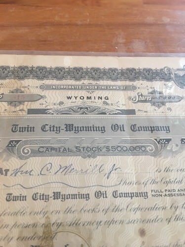 Lot Of 3 Western Oil Company Stock Certificates - 3 Different Companies
