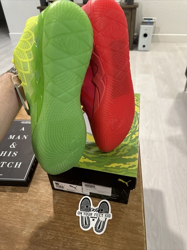 Pre-owned Puma Size 13  Mb.01 X Rick And Morty Mismatched 2022 Brand Deadstock Unworn In Red