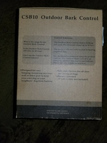 CSB10 Outdoor Bark Control Birdhouse. Bark Detector. Tree hanging