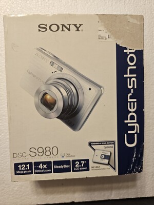 Sony Cyber Shot DSC-S980 12.1mp Steady Shot Digital Camera Black 