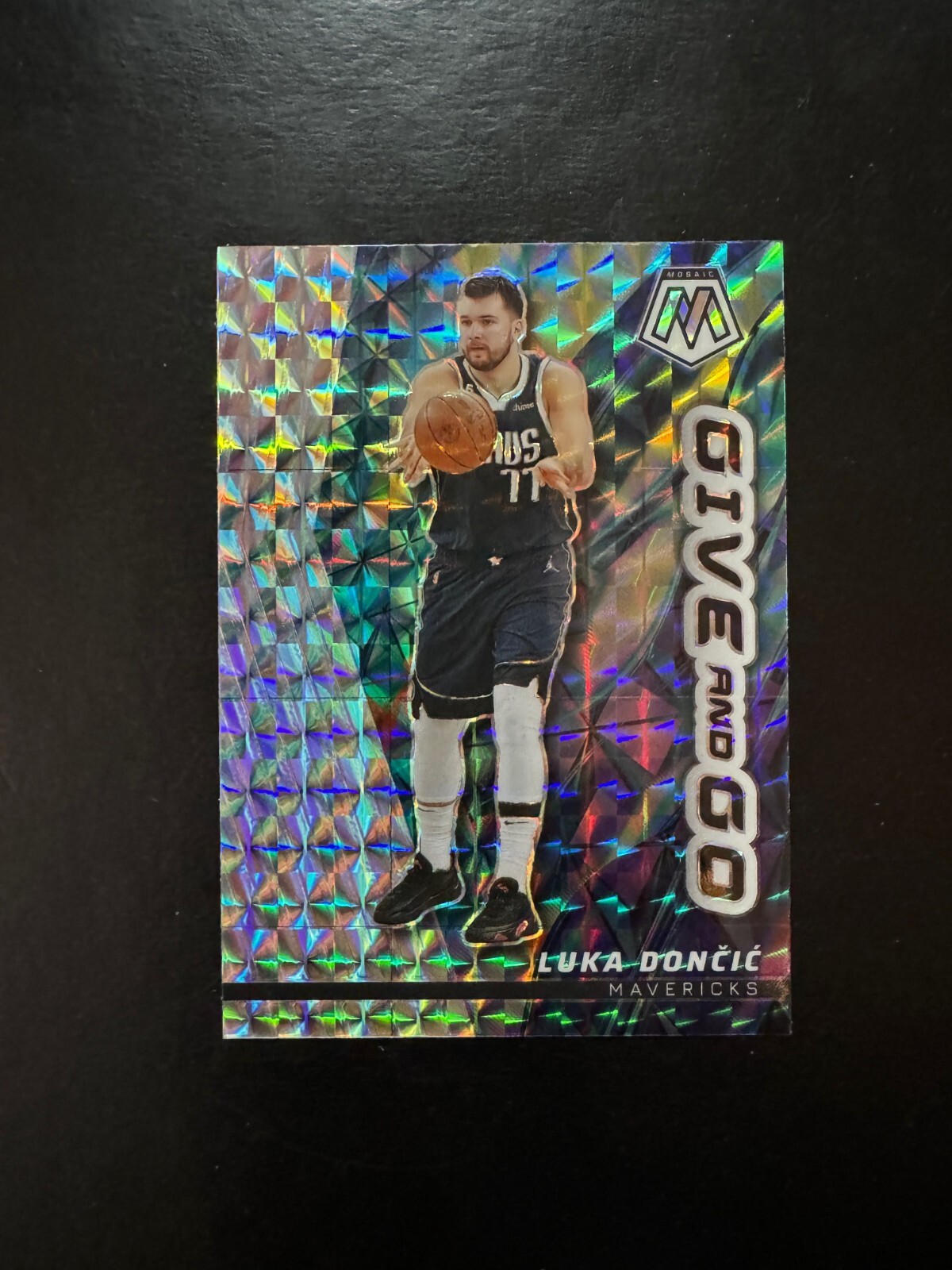 2022-23 Panini Mosaic Luka Doncic Give And Go Mosaic Silver