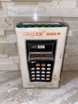 Vintage Calfax 890P Calculator - Tested/Working - 1975