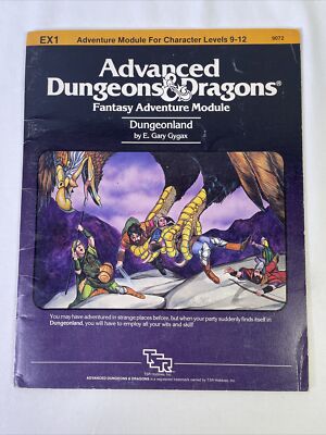 Advanced Dungeons & Dragons EX1 Dungeonland Fantasy Adventure Module 1983 9072