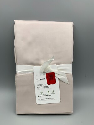 Pottery Barn Tencel Lyocell 320 Thread Count Pillowcases Standard Rose S/2 #H775