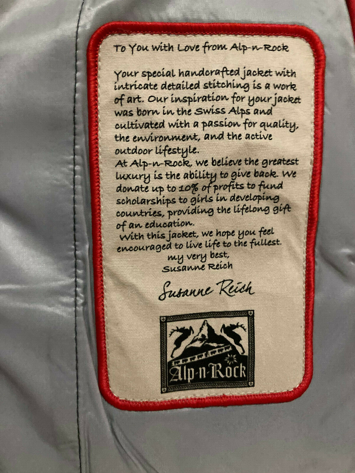 Pre-owned Alp N Rock Alp-n-rock Chamonix Wool Down Bomber Jacket Stell Grey/swiss Red Size Medium 3