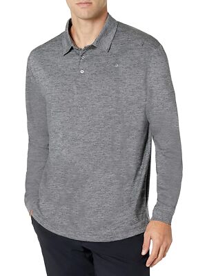 HYBRID APPAREL Mens Grey Classic Fit Polo L