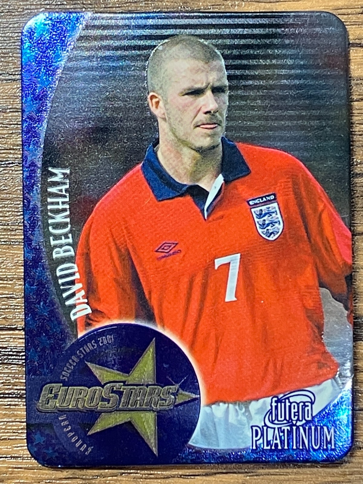 Futera Platinum 2001 EURO STARS EU3 David Beckham England Futera Platinum 2001 EURO STARS EU3 David Beckham England
