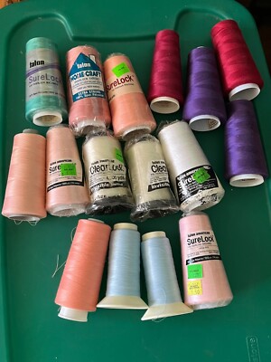 Lot of  17  Talon American Overlock SureLock Thread    New & Used  VTG