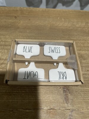 RAE DUNN CHEESE MARKERS - BRIE GOAT SWISS BLUE - NEW IN BOX